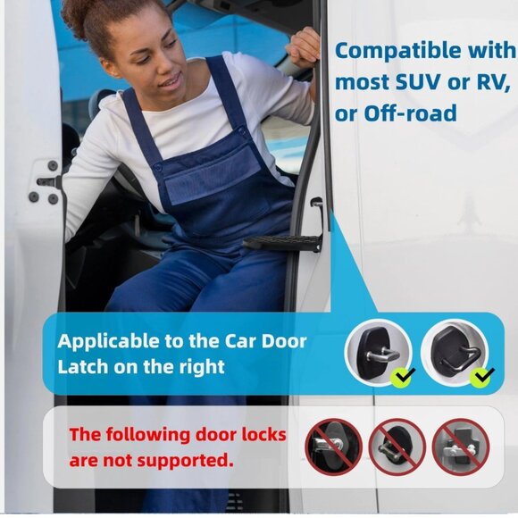 Folding Aluminum Car Step 400lbs Capacity Universal Fit for Cars & SUVs - Picture 8 of 10